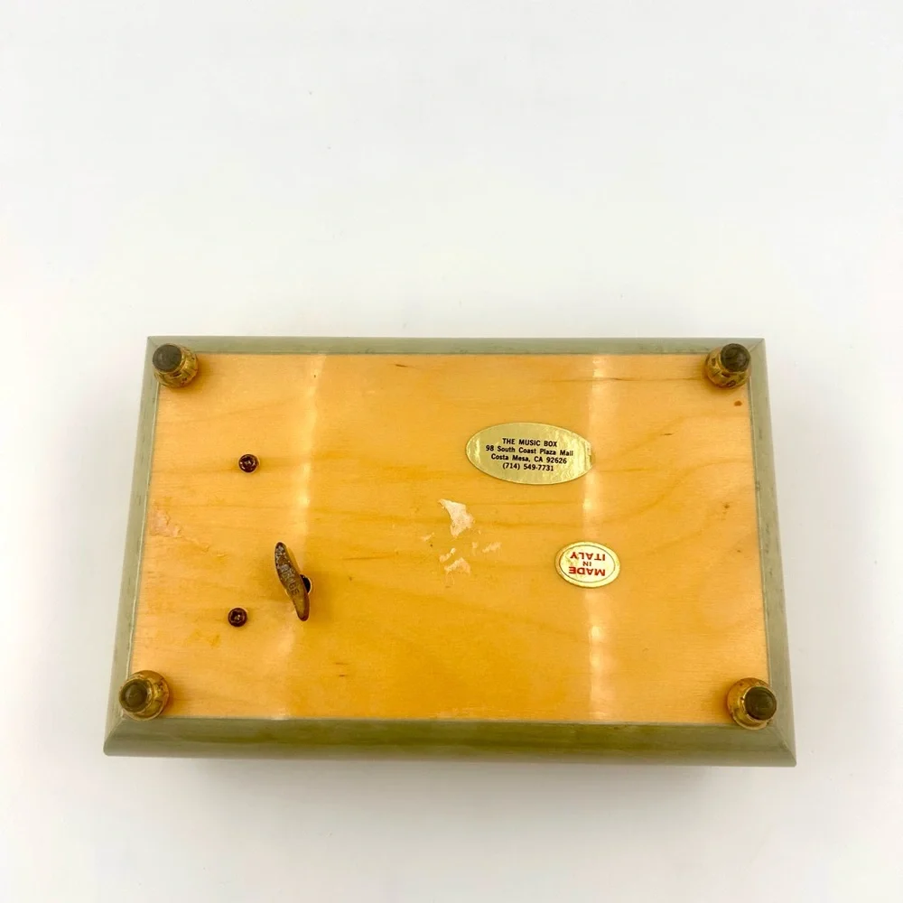 Reuge Vintage Inlaid Wooden Jewelry Box
